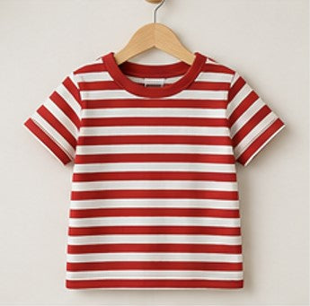 Striped Toddler T-Shirt - Red